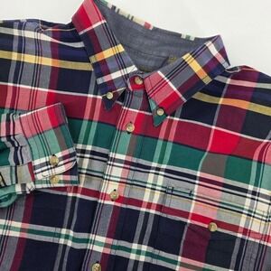 Roper Mens Large Plaid Long Sleeve Button Up Shirt Western Cowboy Workwear Large